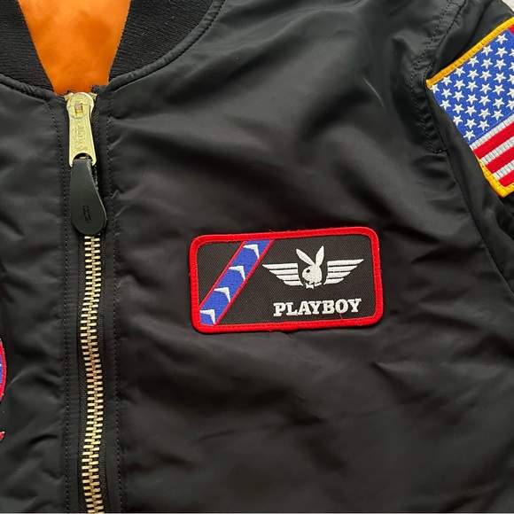 Playboy X Alpha Industry Men’s Vandy-1 Bomber Jacket - Picture 4 of 16